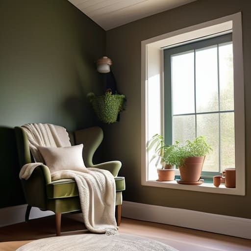 The Corner Command Center armchair reading nook.